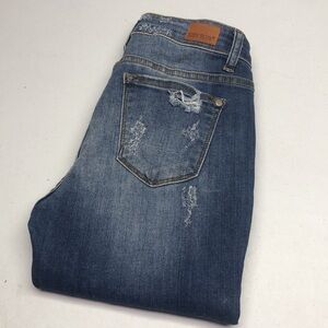 JUDY BLUE FACTORY DISTRESS SKINNY FIT JEANS 5/27x29 ⭐️